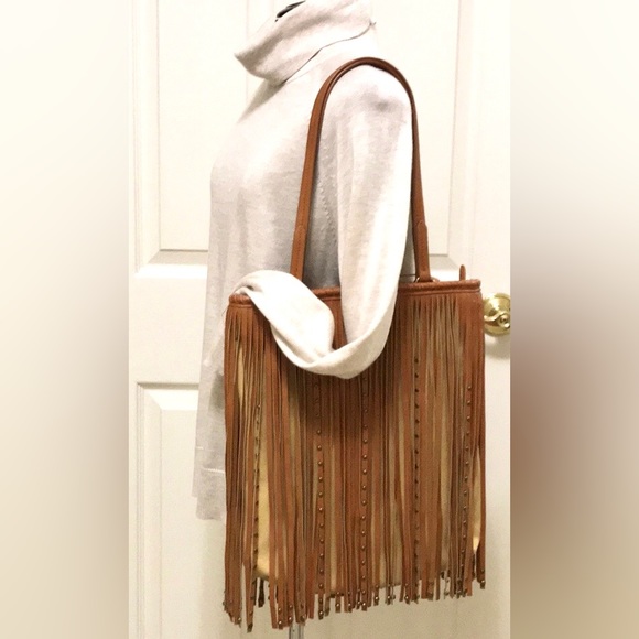 Charming Charlie Ryder Studded Fringe Handbag - Picture 2 of 16